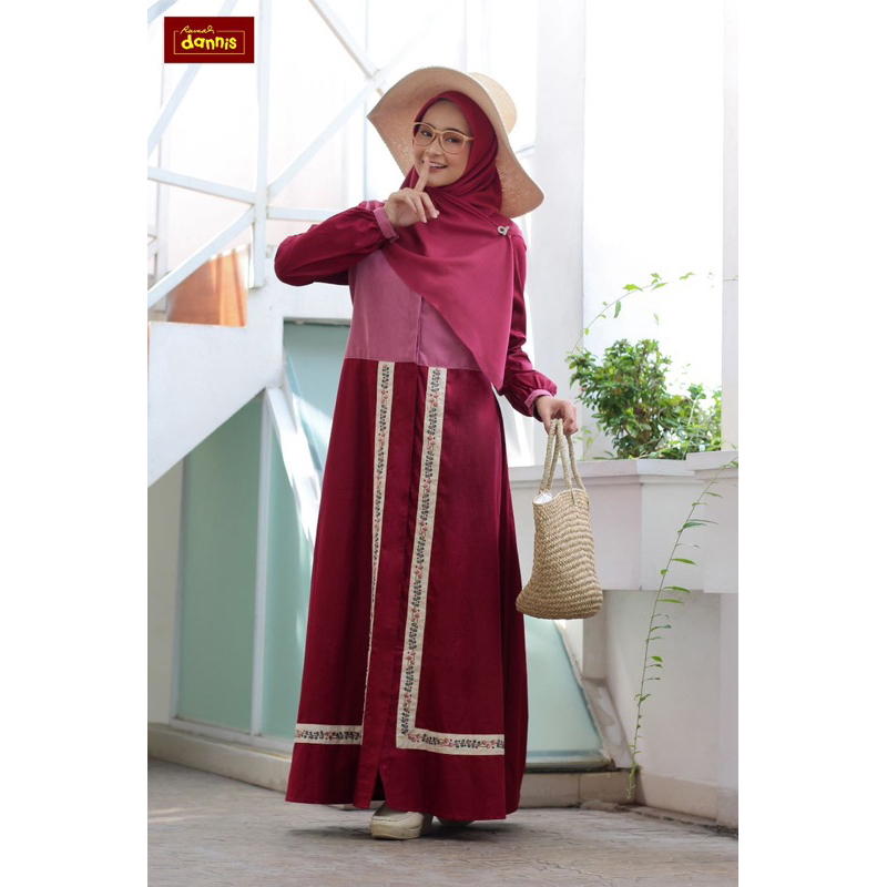 Abaya dannis bandrol terbaru size lengkap banyak warna geser kakak.gamis dannis diskon termurah