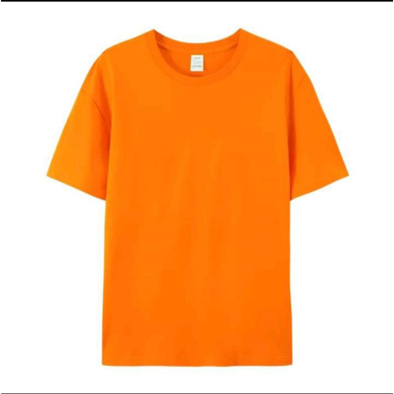 KAOS POLOS BASIC [COMBED 30s] LENGAN PENDEK ORANGE (Oren)