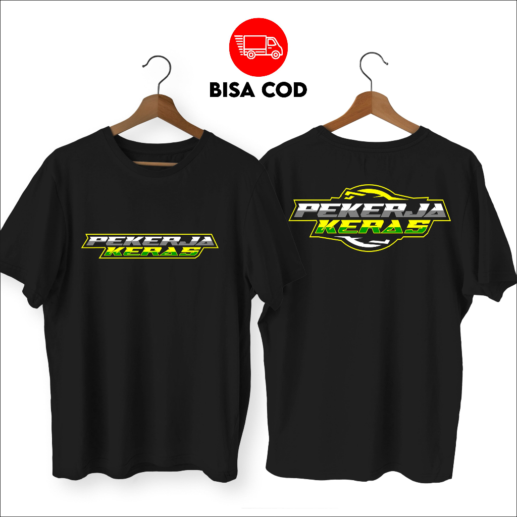 Baju Kaos Pekerja Keras Dekengane Pusat Jawa Hitam Pria Distro Kata Keren Streetwear Aestetik Pakaia