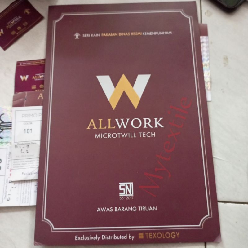 katalog contoh kain Allwork kemenkumham