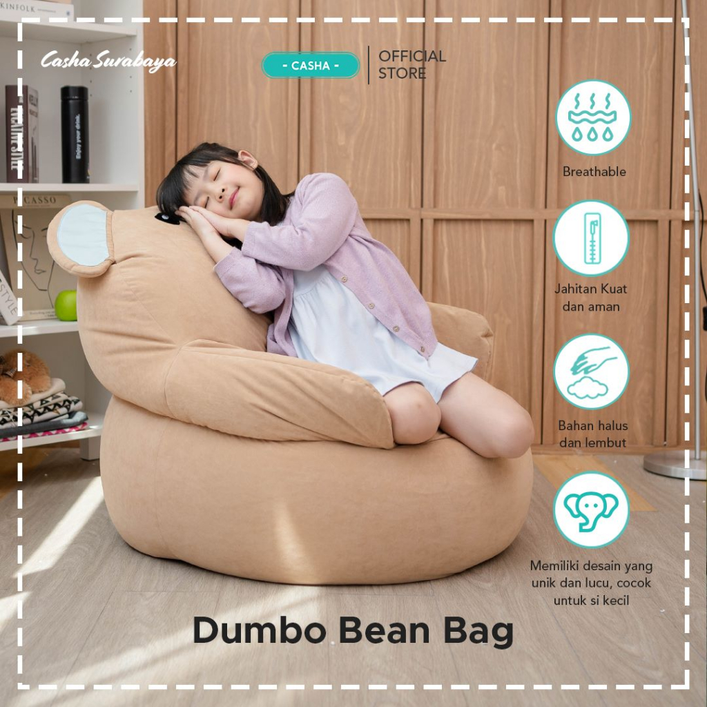 Casha-Bean Bag Anak-Dumbo Bean Bag-Sofa Bean Bag