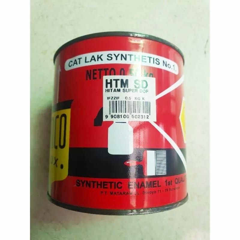 ✨Cat kayu dan besi Emco warna hitam super dof/dop  ½ kg