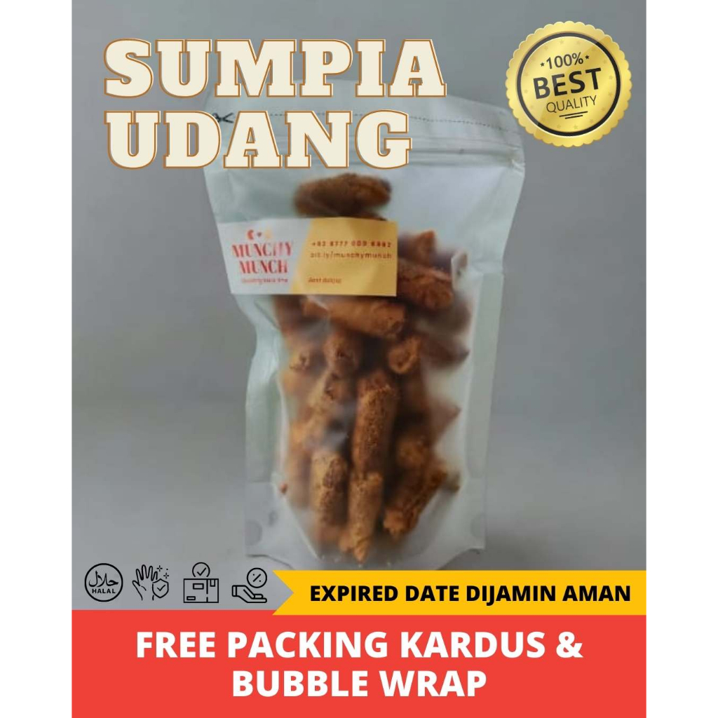 

Snack Sumpia Premium Spesial Abon Udang Cirebon Manis Gurih 150 GR