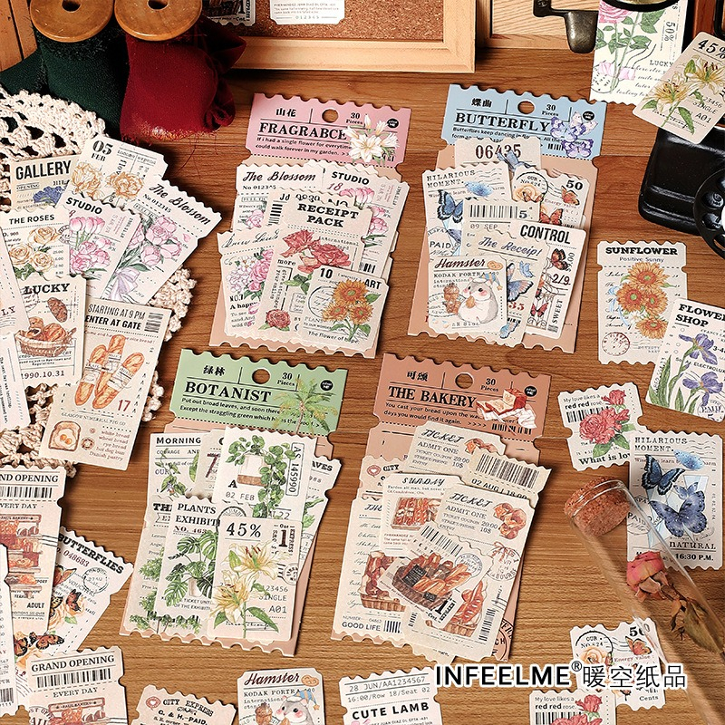 

[Artopia] 30 Lembar Deco Paper SUPERMARKET FLOWER / Kertas Dekorasi Scrapbook Bujo Journaling DIY Bullet Journal Jurnal