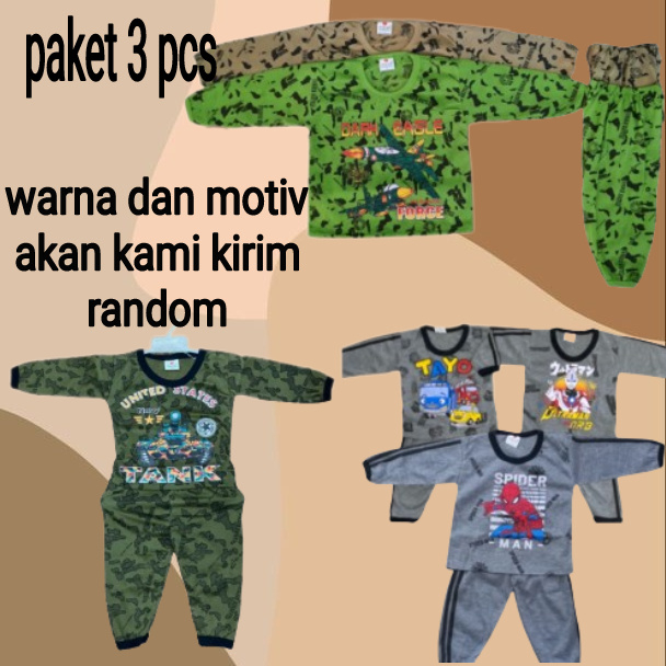 PAKET 3 PCS SETELAN ANAK LAKI LAKI / SETELAN PANJANG ANAK LAKI LAKI / SETELAN ANAK GROSIR / SETELAN 