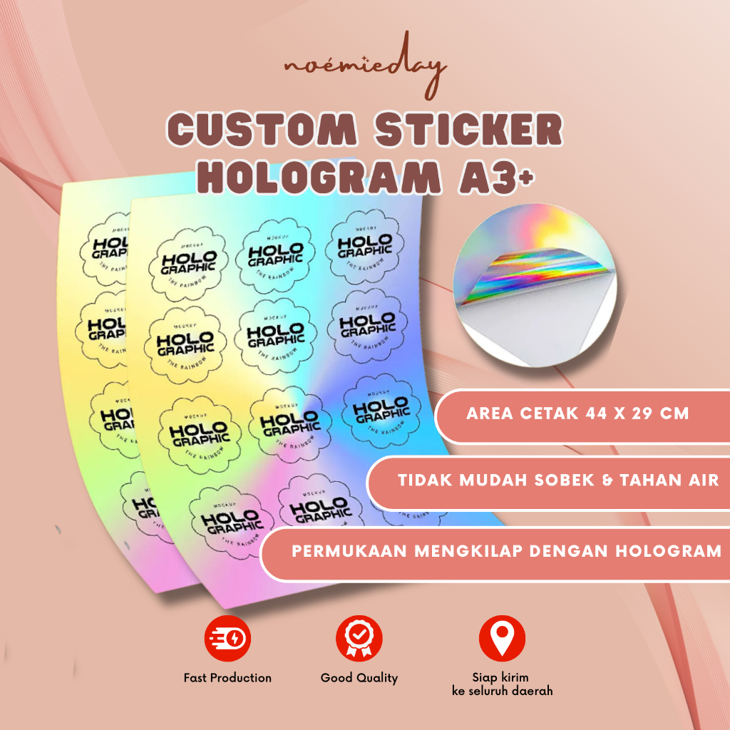 

Stiker Hologram Custom / Cetak Sticker Custom A3