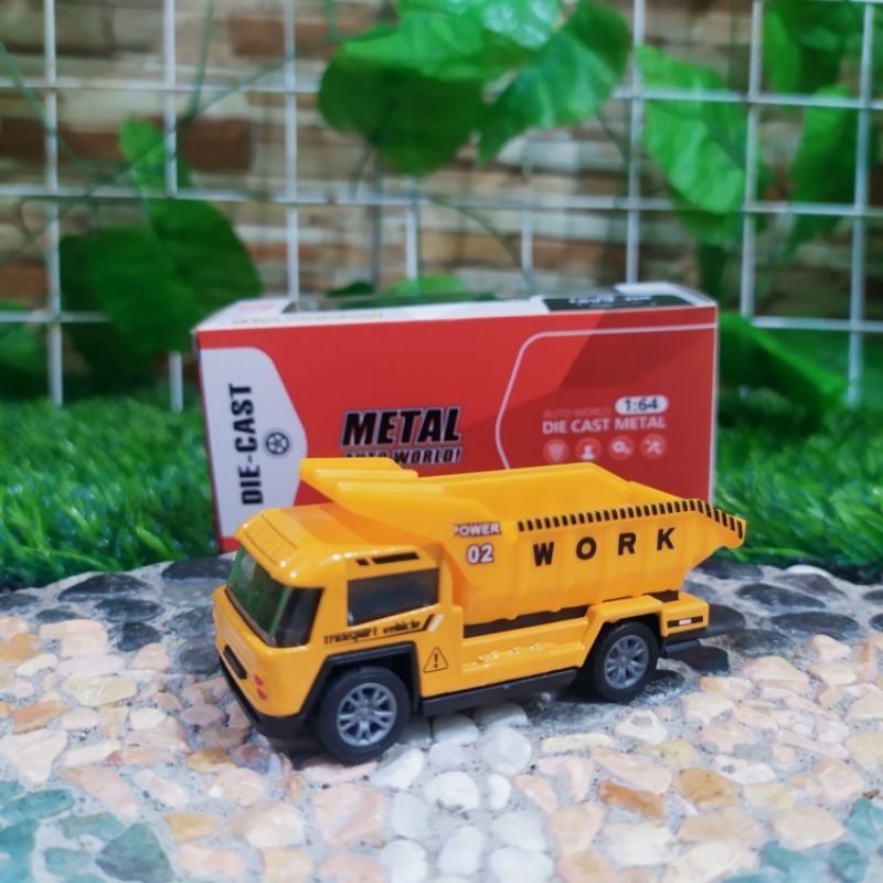 Diecast Mobil kontruksi dump truk - miniatur Mobil dump truk