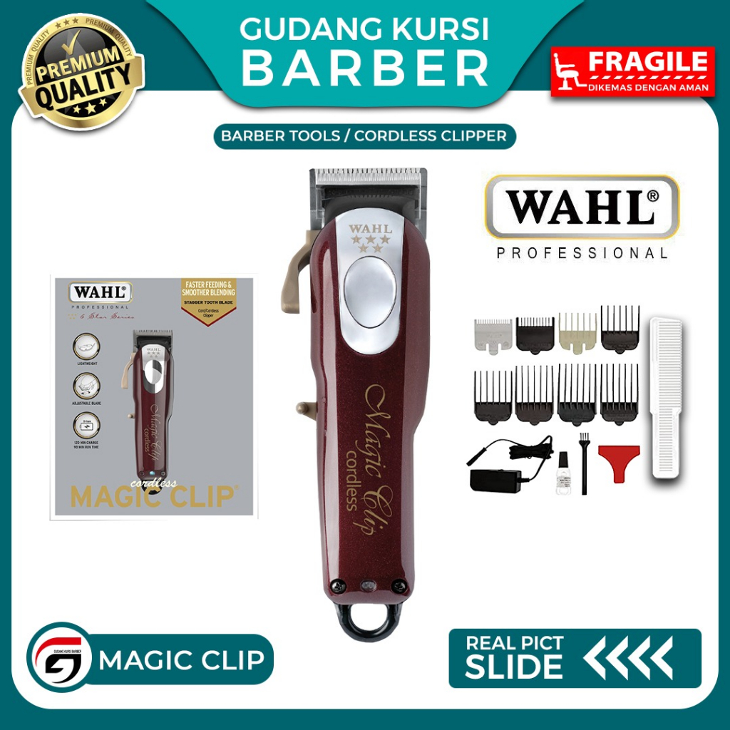 Wahl Magic Clip Cordless Hair Clipper Alat Cukur Rambut Tanpa Kabel Barber