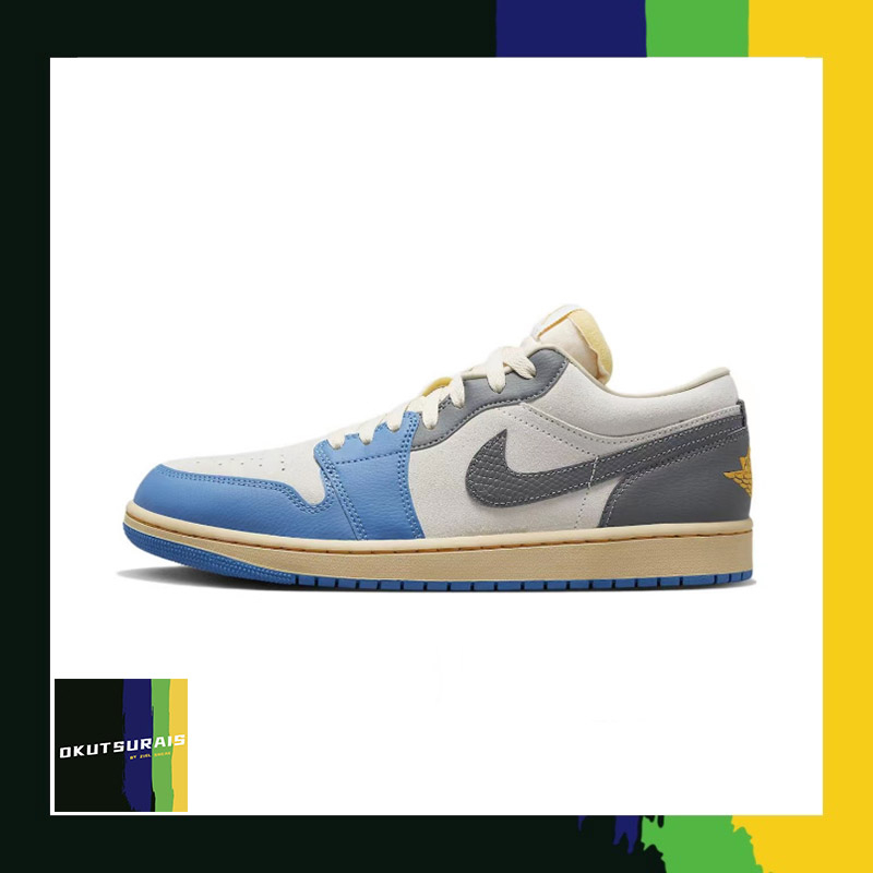 Jordan Air Jordan 1Rendah "Tokyo Vintage" Rendah Bantuan Retro Biru Abu-abu