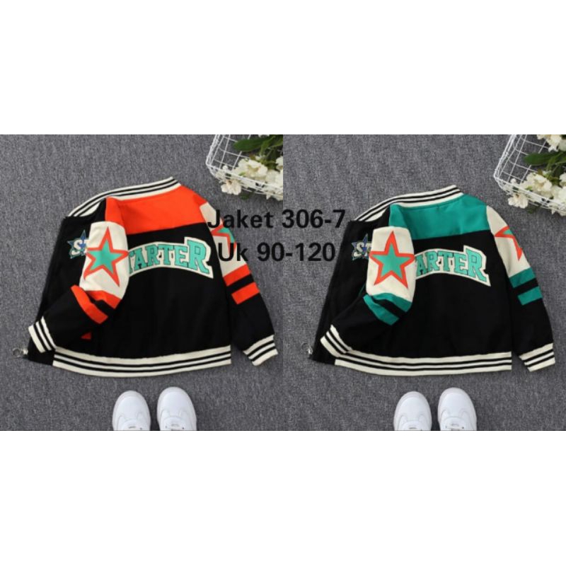 Jacket Varsity Parasut Starter Anak Laki-Laki by CarterLove