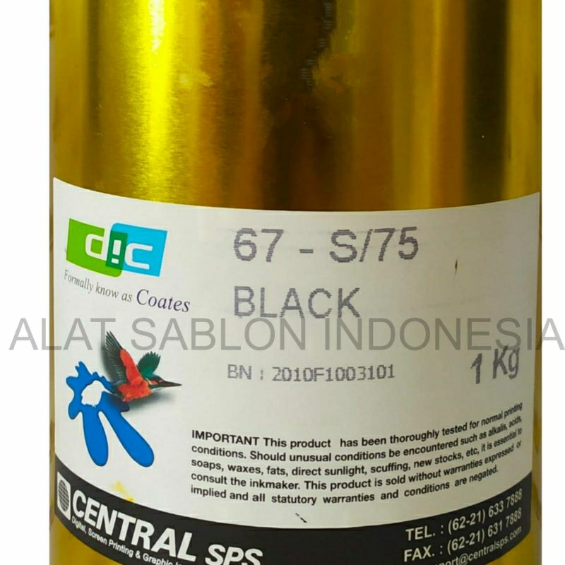 

TINTA COATES 67 - S/75 BLACK HITAM TINTA SABLON GELAS 1 KG