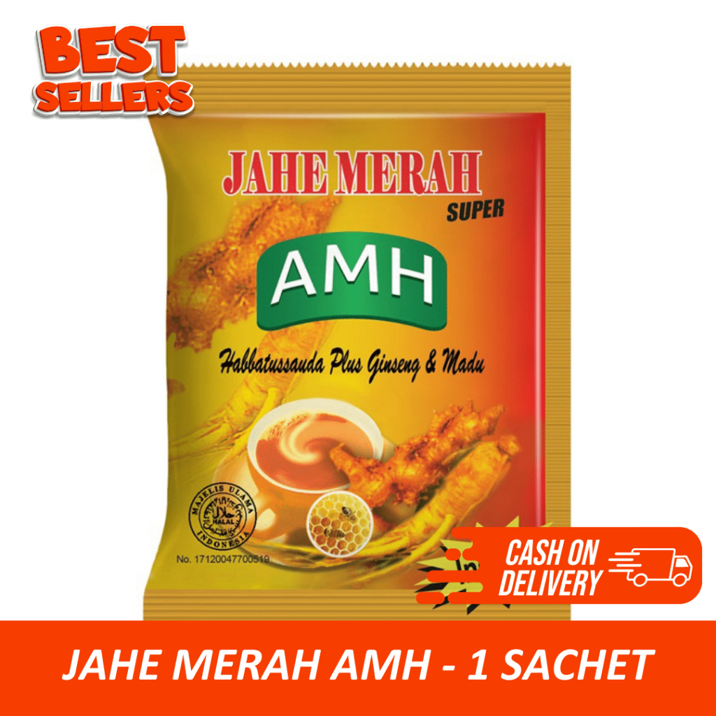 

JAHE MERAH AMH - 1 SACHET - MINUMAN JAHE MERAH - HALAL - DAPAT MENJAGA DAYA TAHAN TUBUH