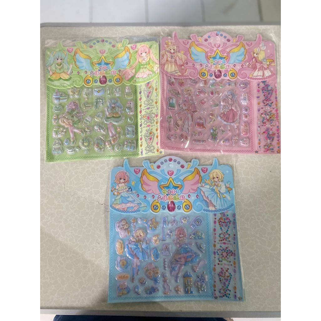 

EM STIKER ANAK PEREMPUAN GIRLY DIAMOMD SUIT 3D BUBBLE STIKER LUCU