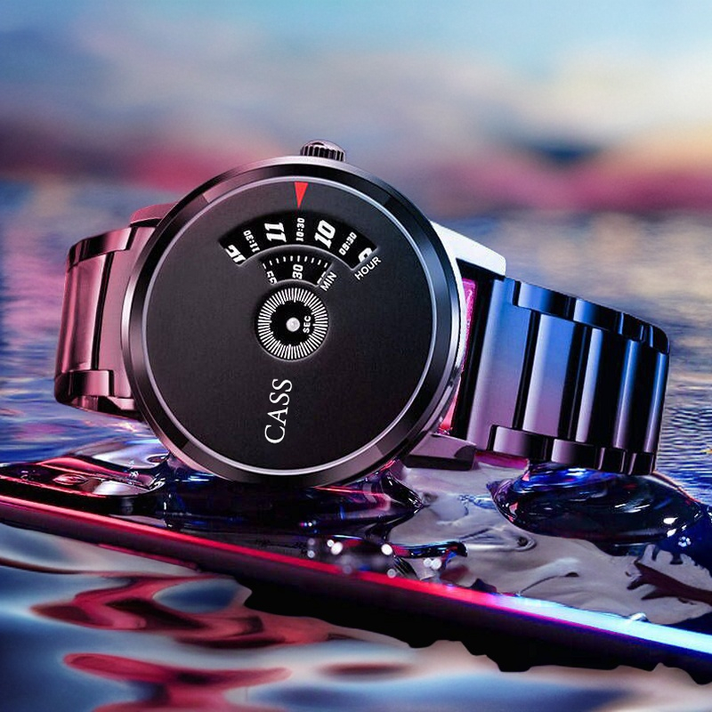 jam tangan pria anti air orii Pasangan Fashion Korea Jam Tangan Kuarsa Pria Non-Mekanis Otomatis Jam