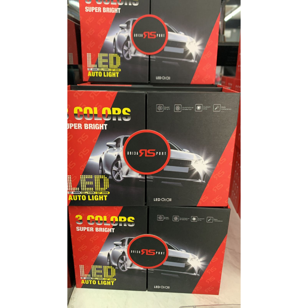 Lampu mobil LED RS  3-colors 3000k 4300k 6000k H4