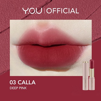 PROMO YOU Desert Rose Matte Lipstick 03 Calla Deep Pink - Lipstick Pigmented - Lipstik Melembabkan B