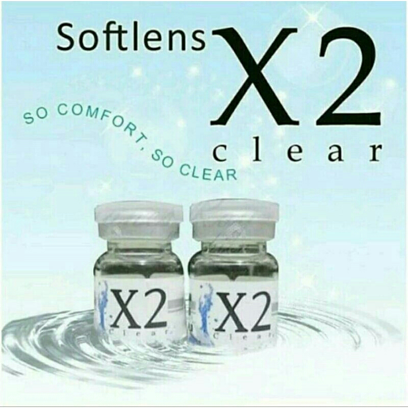 Softlens Bening TAHUNAN X2 CLEAR/softlens X2 CLEAR yearly/ softlens X2 clear original