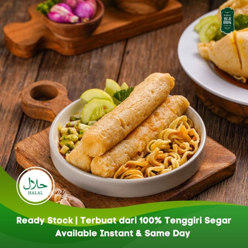 

Pempek Lenjer Haji Didik - Frozen - Halal - Tanpa Pengawet - Tanpa MSG - Gluten Free