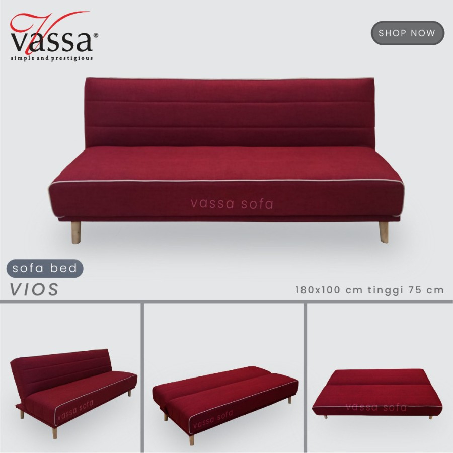 SOFABED / SOFA RECLENING / SOFA BED KAIN SUEDE / SOFA KAIN / Sofa Bed Vassa Type Vios