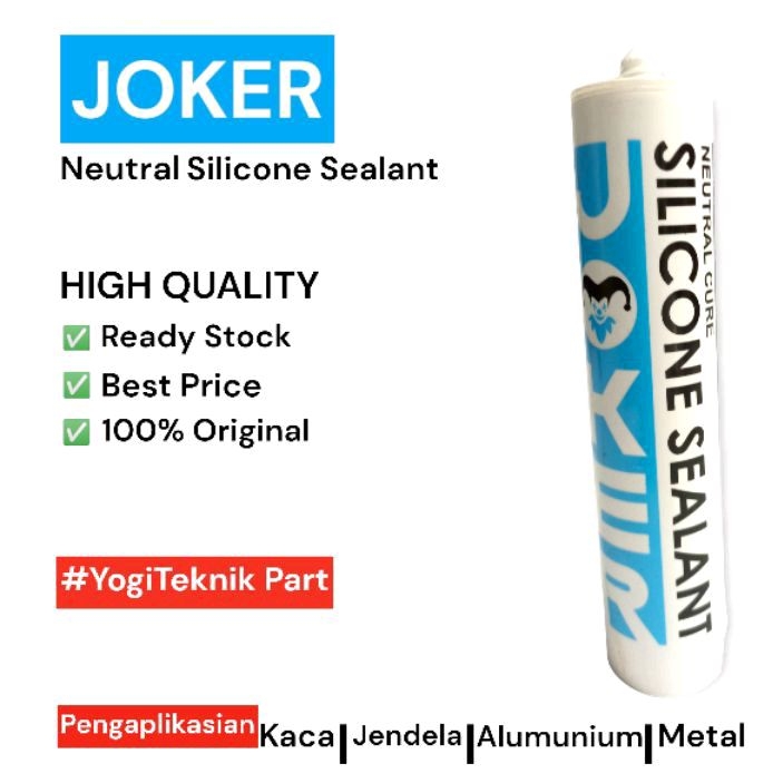 Lem Sealant kaca, Metal,Alumunium Netral 300 gram ada 4 warna. bening, putih, hitam, Coklat