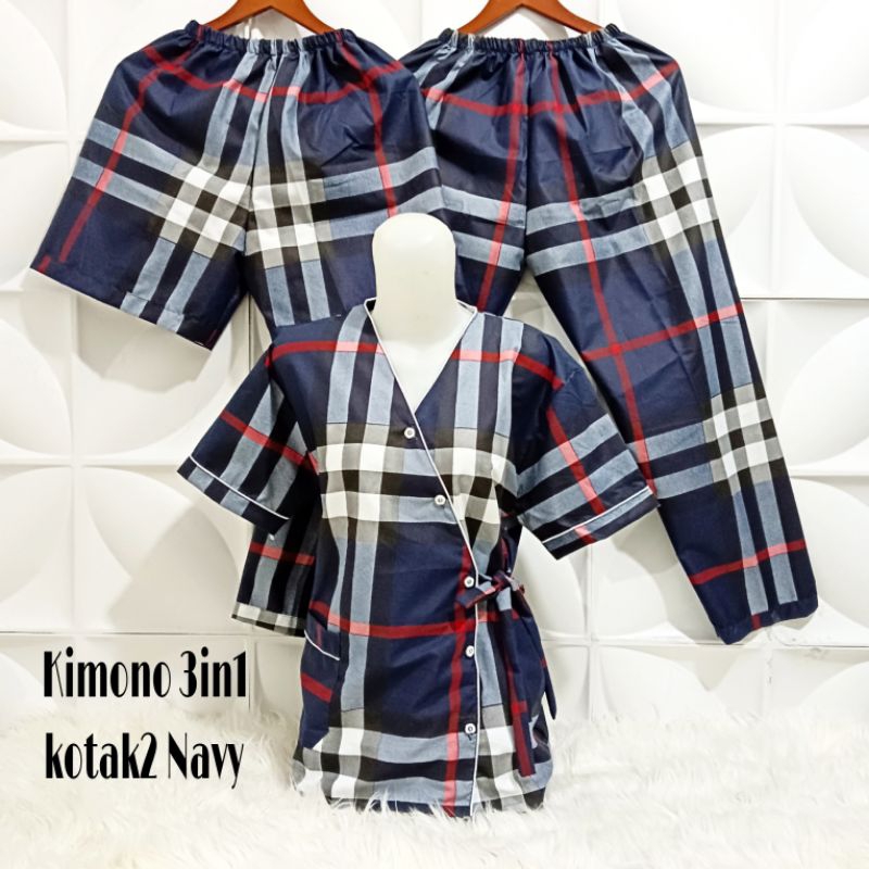 PIYAMA KIMONO 3IN1 WANITA DEWASA