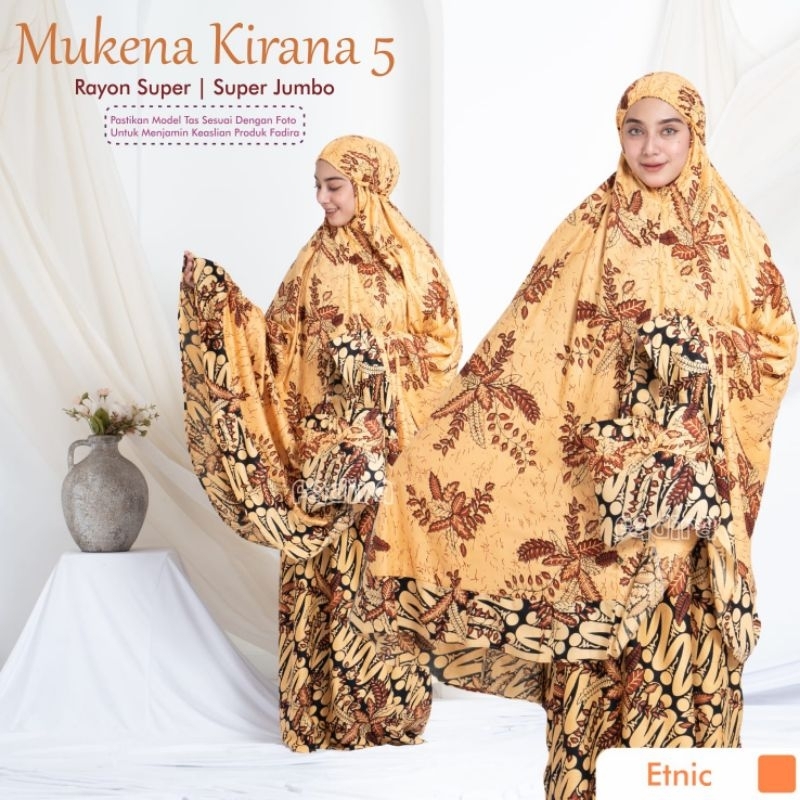 Mukena Kirana 3 4 5 Batik Jumbo ori by Fadira Collection | Mukenah motif bahan Rayon Ukuran super ju