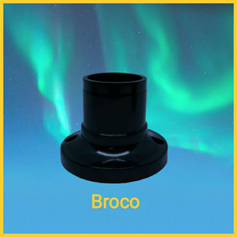 Fitting Lampu BROCO 210L / Fitting Plafon Bulat Hitam / Fitting Lampu Plafon Bulat Hitam