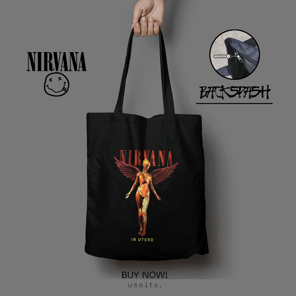 Totebag Tas Nirvana Kurt Cobain - NIRVANA KURT COBAIN