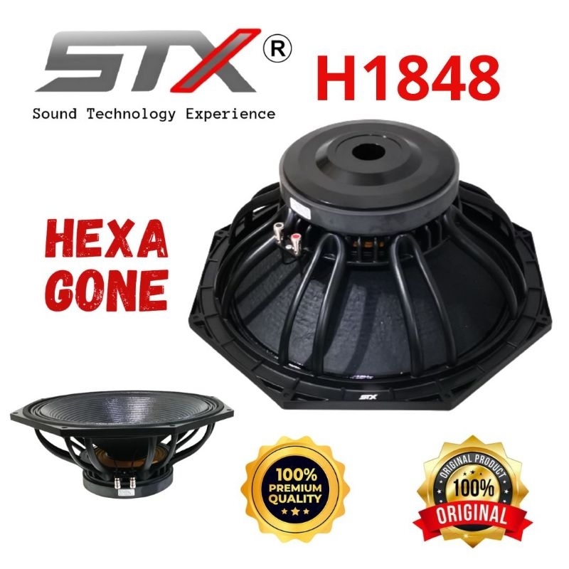 Speaker komponen 18" VC4" STX H1848 Frame Hexagonal