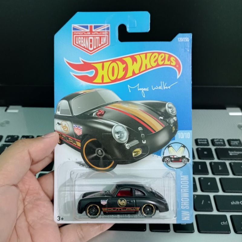 Diecast Hot Wheels Hotwheels Error Porsche 356 356A Black Magnus Walker Error Posisi
