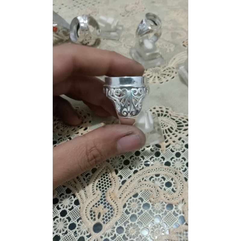 emban cincin perak 925 handmade ukir011