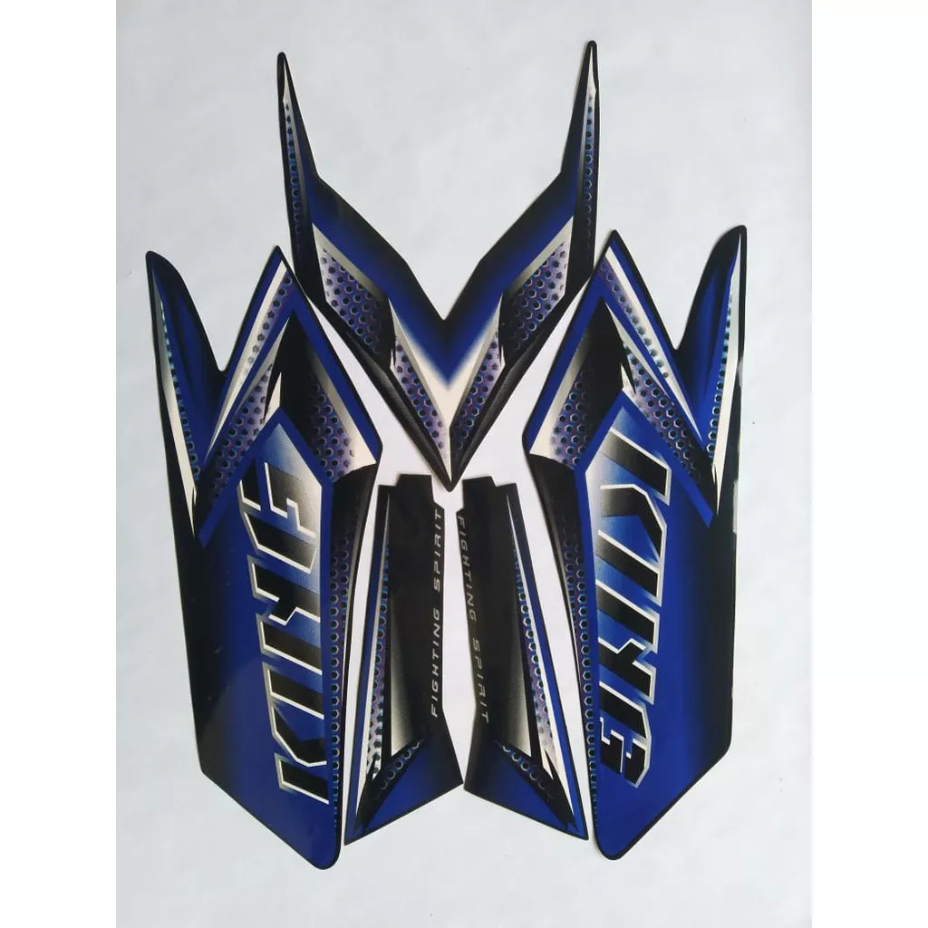 stiker striping yamaha rx king 2008 biru lis body original