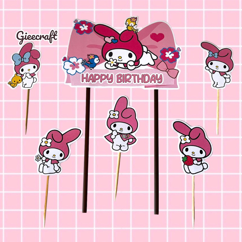 Cake Topper MY MELODY / Topper Cake MY MELODY / Hiasan Kue MY MELODY / SANRIO - MY MELODY