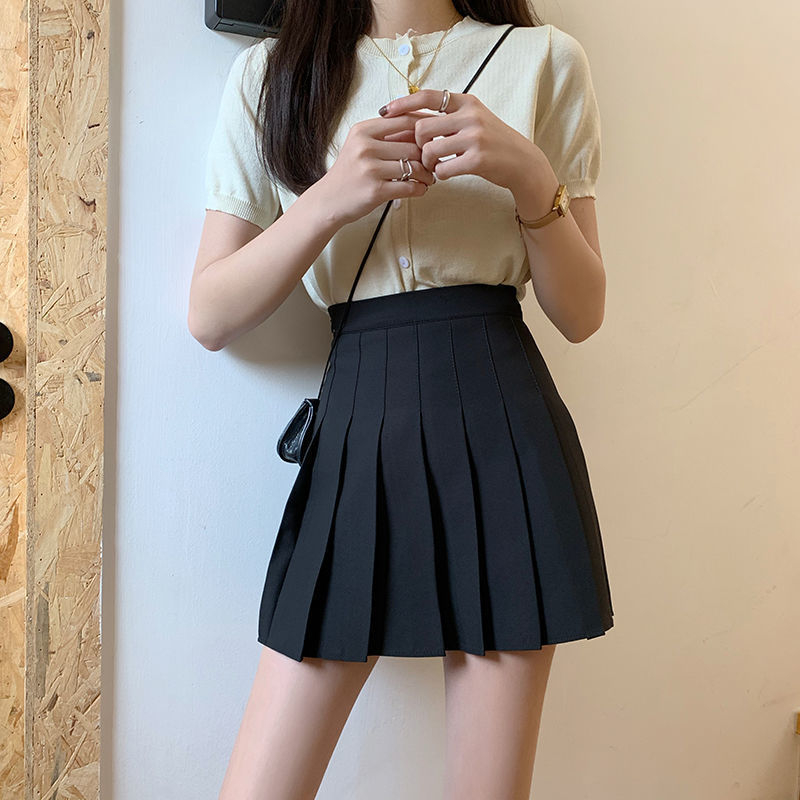 Rok Wanita rok mini import warna hitam polos