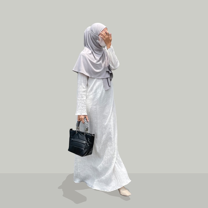 khalewale second preloved dress cringkle abaya murah