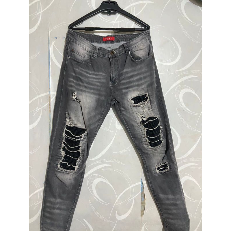 Rucas Graphite Bikers Jeans