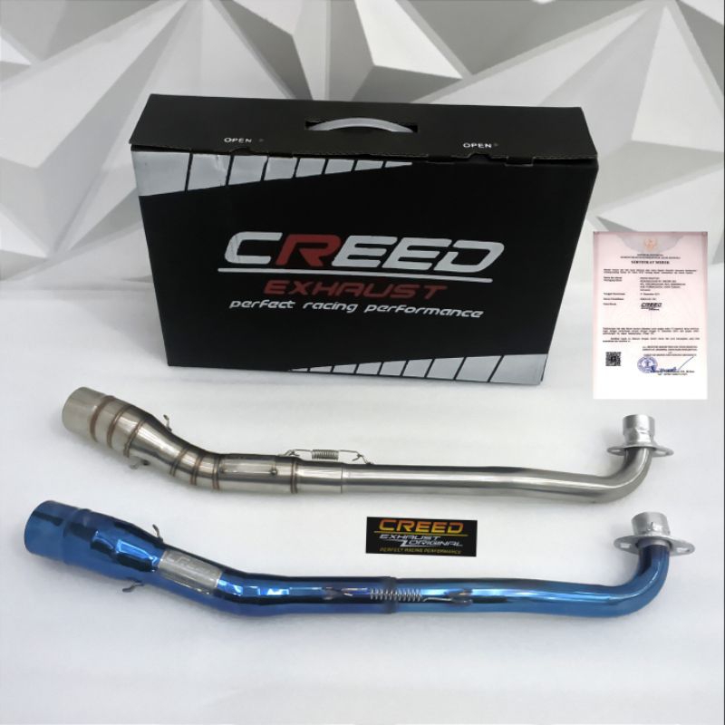 Leher knalpot Racing Orginal CREED New for motor bebek 110  bebek 125 supra revo jupiter vega shogun