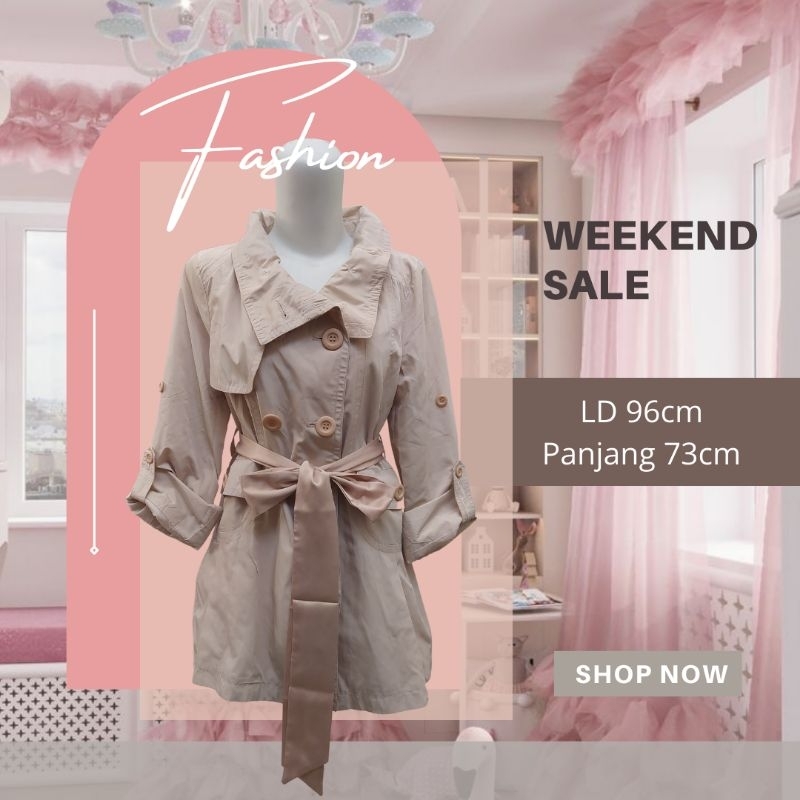 Blazer coat korea megar bahan katun