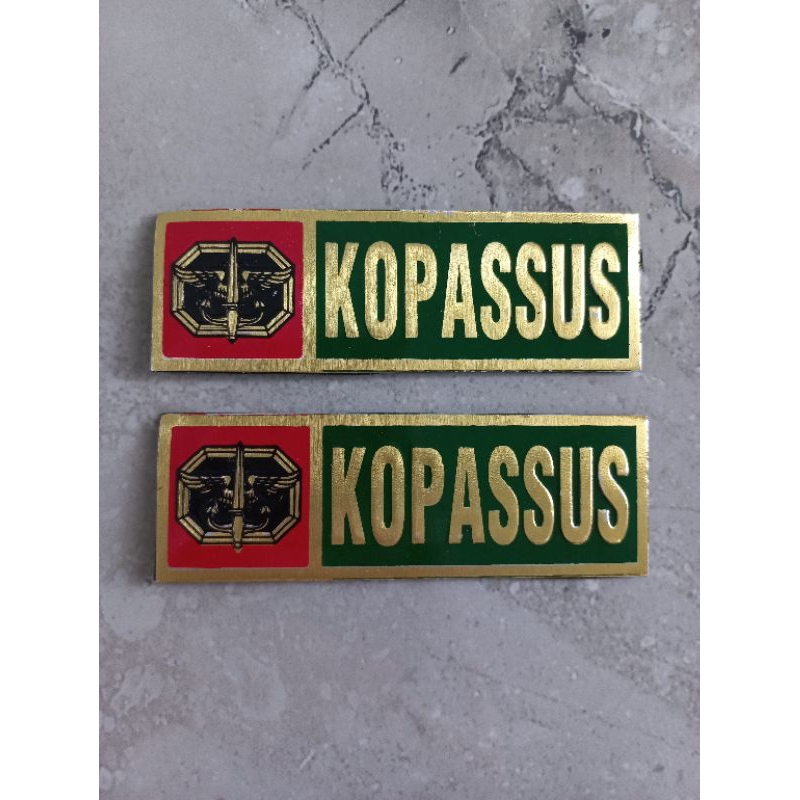 STICKER PLAT KOPASSUS - STICKER PLAT KOPASSUS TIMBUL - STICKER PLAT MOTOR KOPASSUS