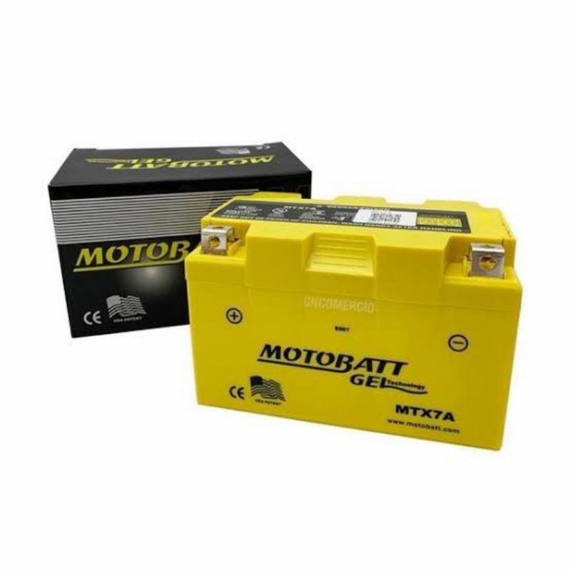 aki motor ninja motobatt mtx7a dengan gel technology untuk CBR, Ninja, Daytona, TMax, dll. 