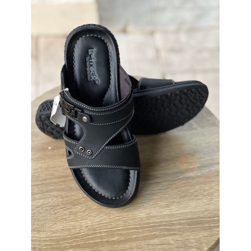 sandal kulit pria model WR.04 upper kulit outsole karet Size 39-43