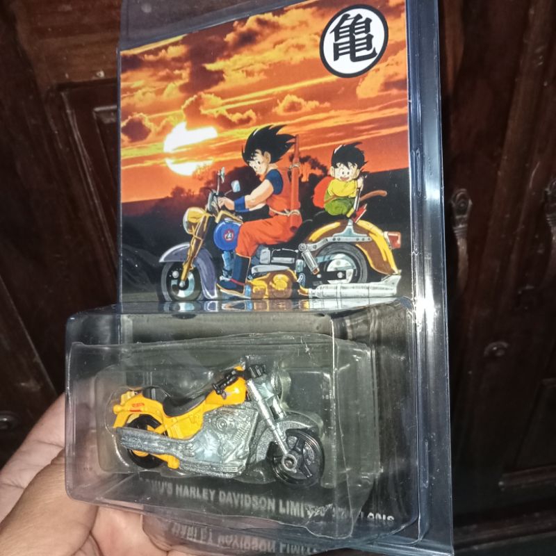Custom Card Goku Dragon Ball Harley Davidson Yellow Hw Hot Wheels Hotwheels Bday Gift Hadiah Souveni