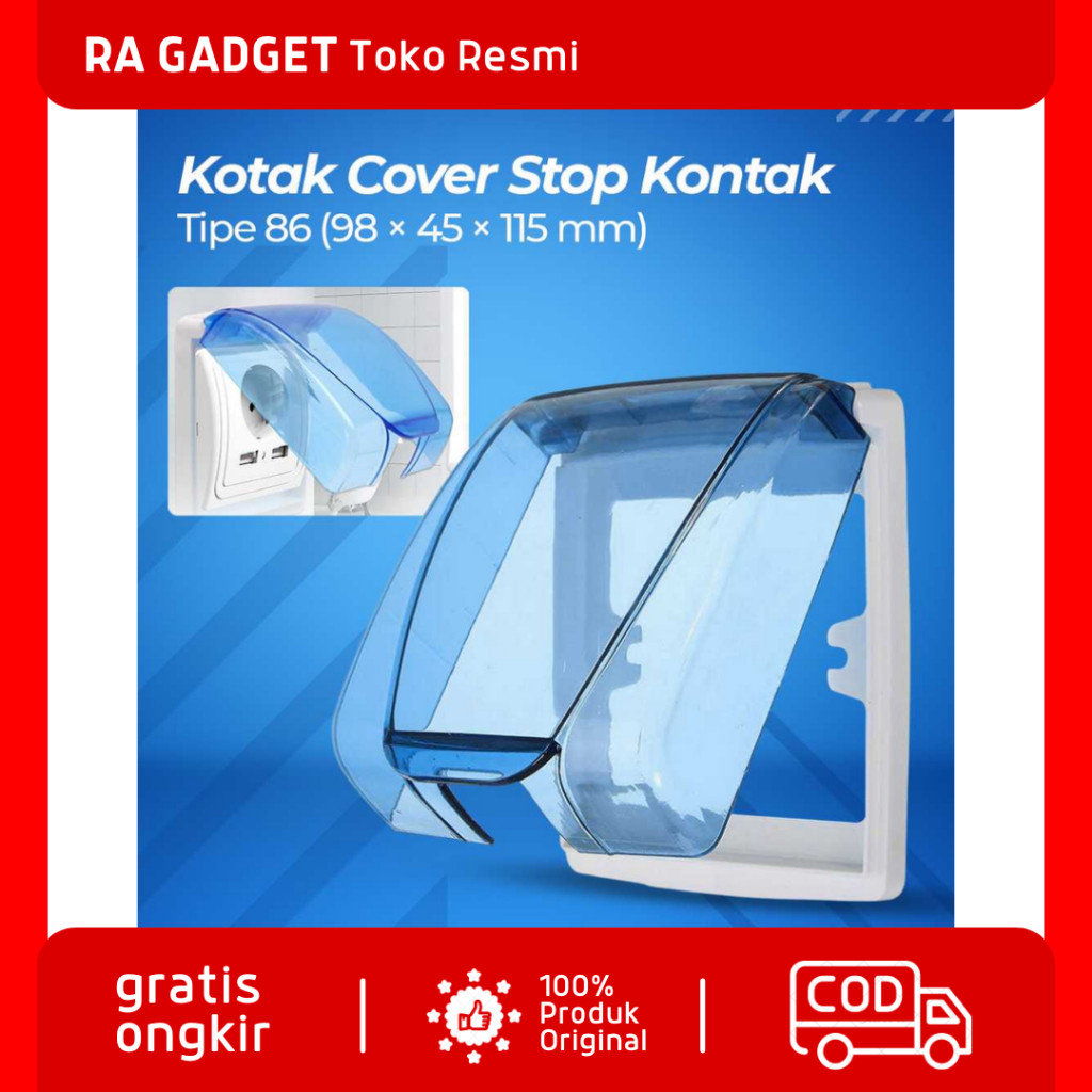 Kotak Cover Pelindung Stop Kontak Dinding Type 86 Anti Air / Cover Kotak Box Penutup Tutup Pengaman 