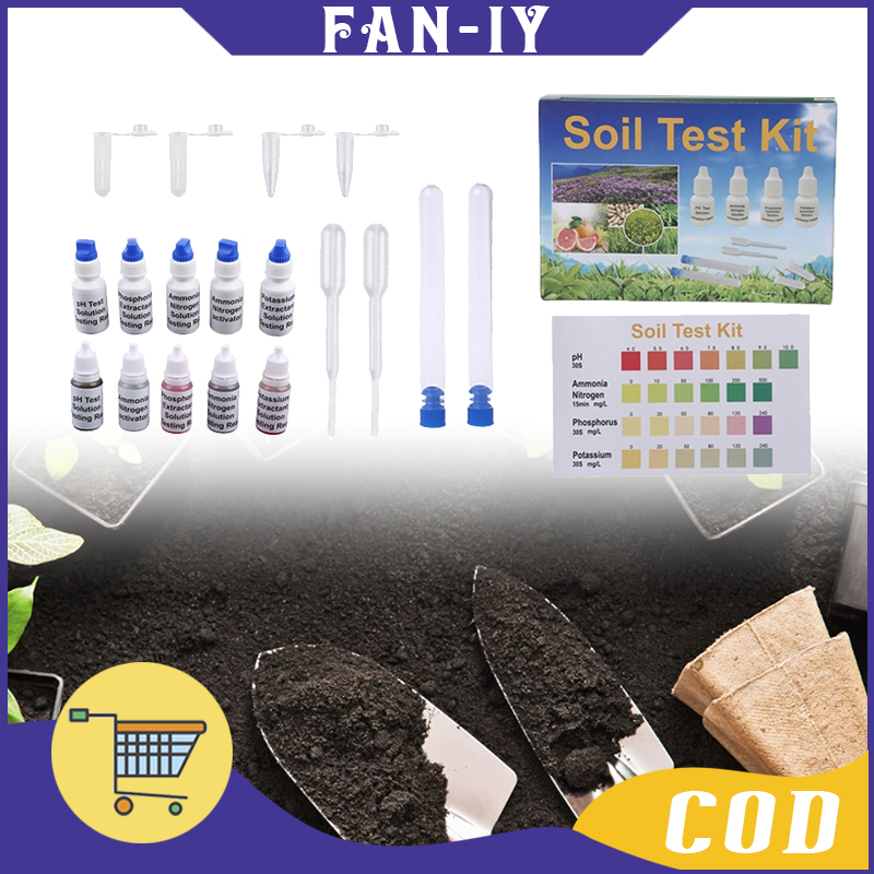 Alat Tes PH Tanah Reagen / Pengujian Komposisi Kimia Tanah Yang Akurat / Amonia Test Kit
