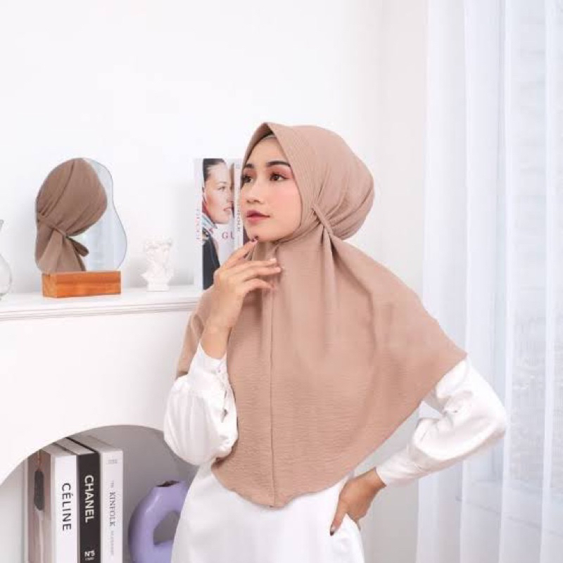 BERGO PET TALI ANTEM CRINKLE AIRFLOW/HIJAB INSTAN/BERGO INSTAN PREMIUM