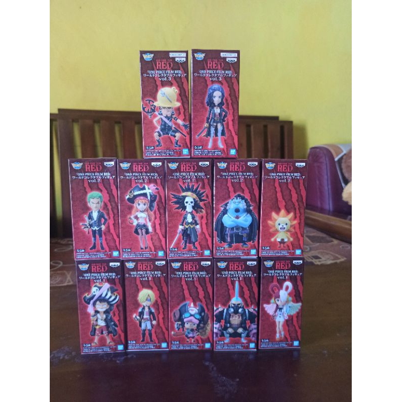 Original Figure WCF Film Red Vol. 1 2 3 One Piece SET Mugiwara Luffy