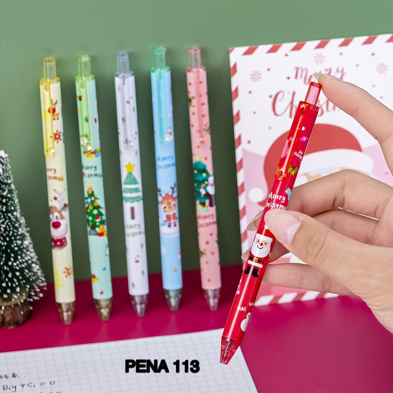 

PENA 113 | PENA CAIR MEKANIK VARIASI NATAL 1 SET 6 PENA | PENA MURAH | PULPEN UNIK | BOLPEN MOTIF