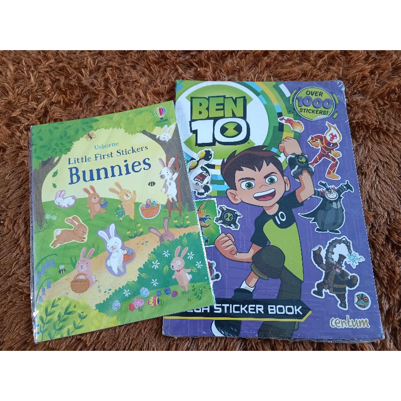 Usborne Sticker Book Bunnies dan Mega Sticker Book Ben 10