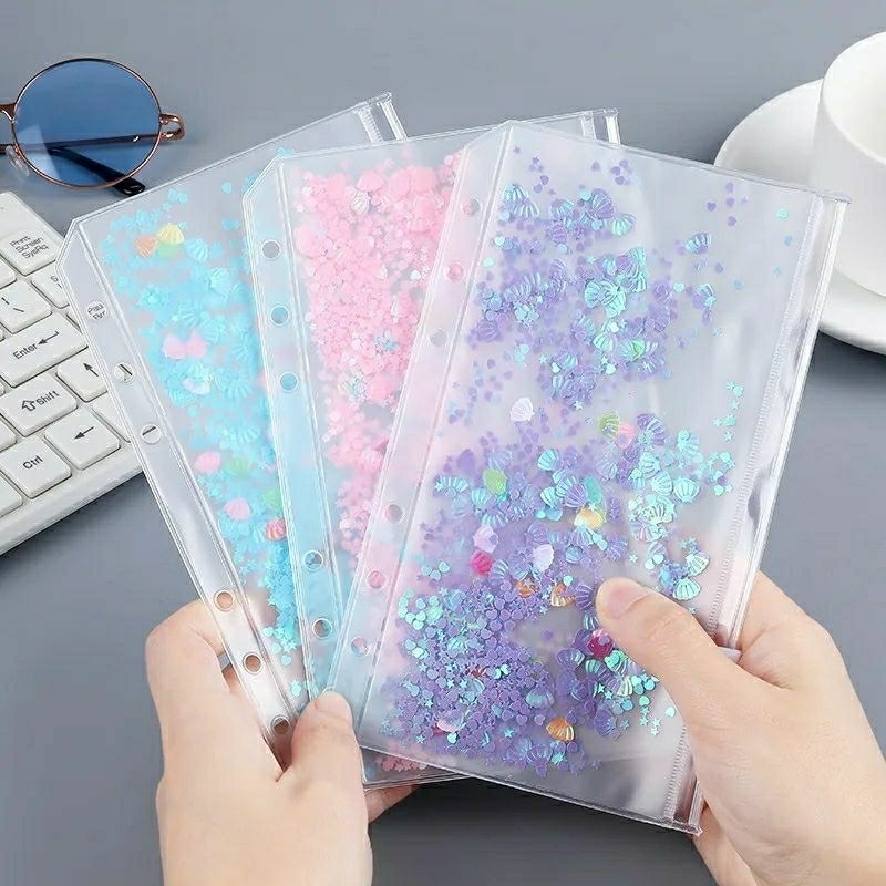 

Ziplock Sequin / Zipper Manik / Kantong Binder A6 Premium PVC