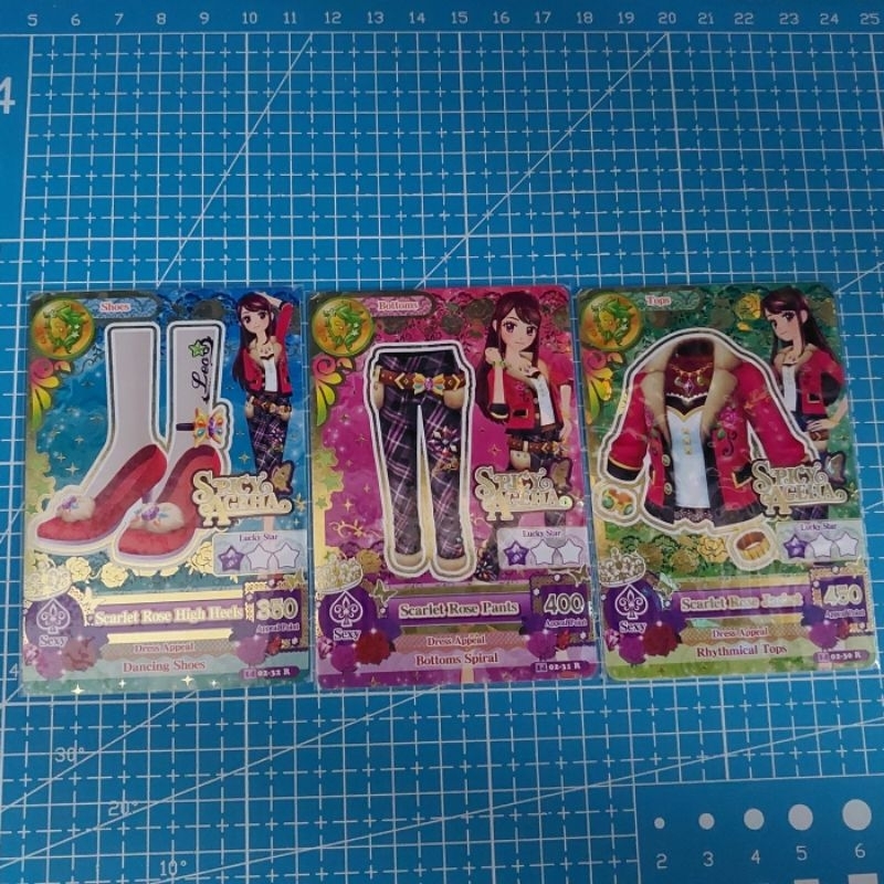 (SET) KARTU AIKATSU ZODIAK LEO RAN SHIBUKI SCARLET ROSE SET CARD RARE